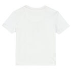 Younger Boys White Logo T-Shirt, 1, hi-res