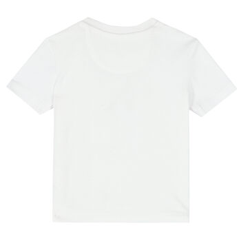 Younger Boys White Logo T-Shirt