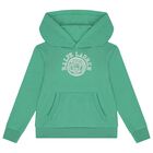 Boys Green Jersey Varsity Logo Hoodie, 1, hi-res