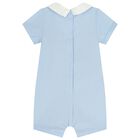 Baby Boys White & Blue Rompers ( 2-Pack ), 2, hi-res