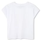 Girls White & Gold Logo T-Shirt, 1, hi-res