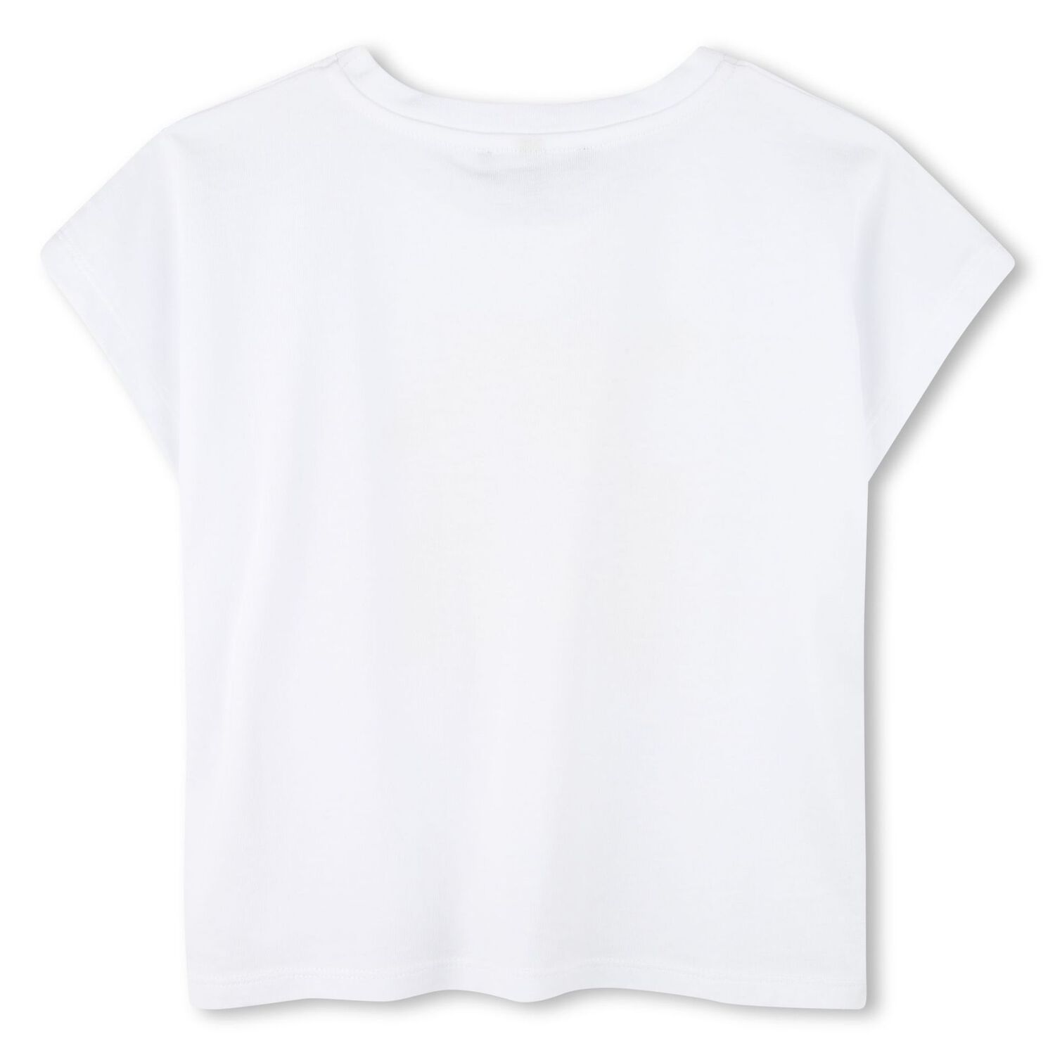 Girls White & Gold Logo T-Shirt, 1, hi-res