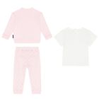 Younger Girls Pink Logo Tracksuit Set, 1, hi-res