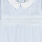 Baby Boys Blue Smocked Babygrow, 1, hi-res