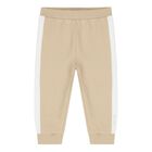 Baby Boys Beige Logo Hooded Tracksuit Gift Set, 1, hi-res