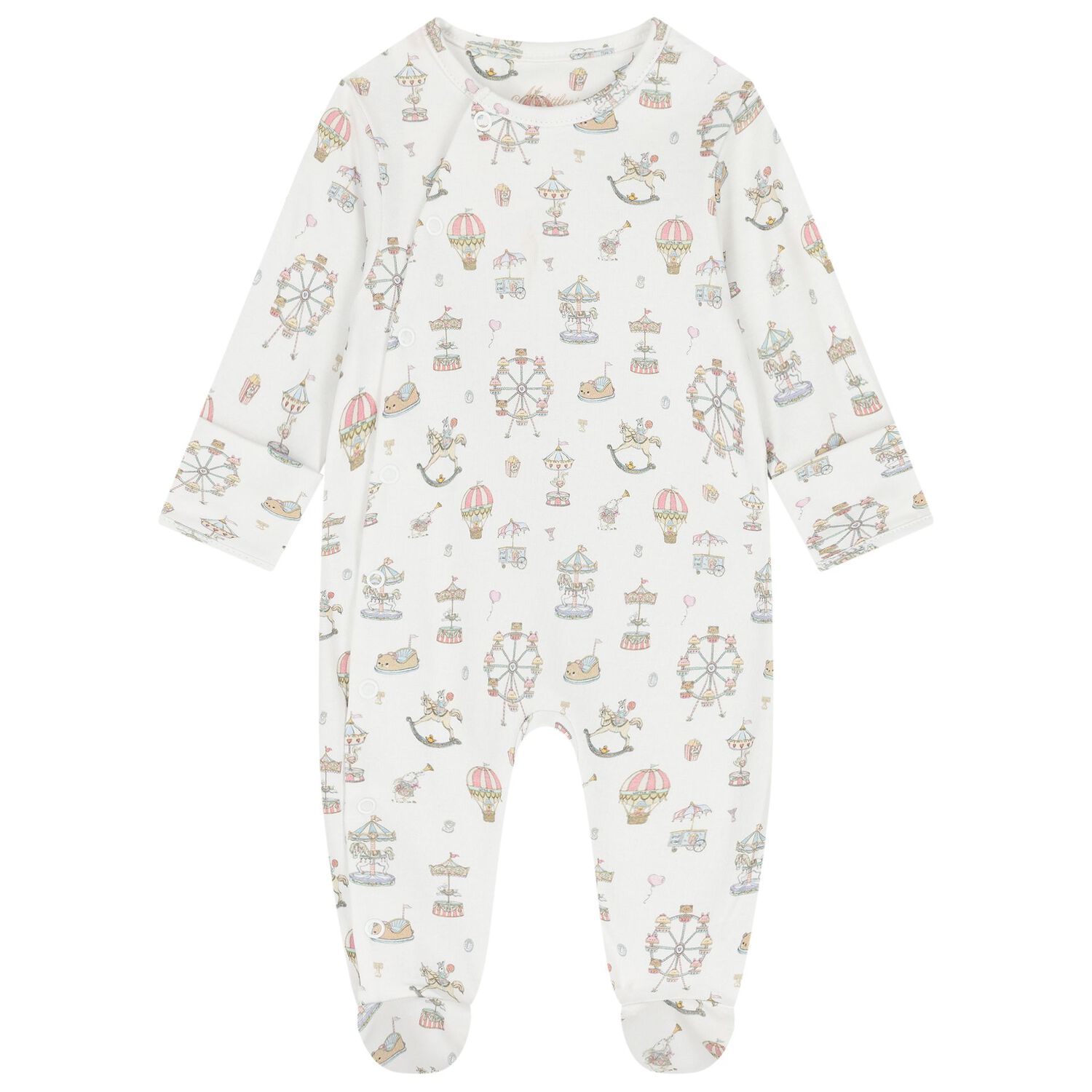 White Carousel & Hot Air Balloon Babygrow Gift Set, 1, hi-res