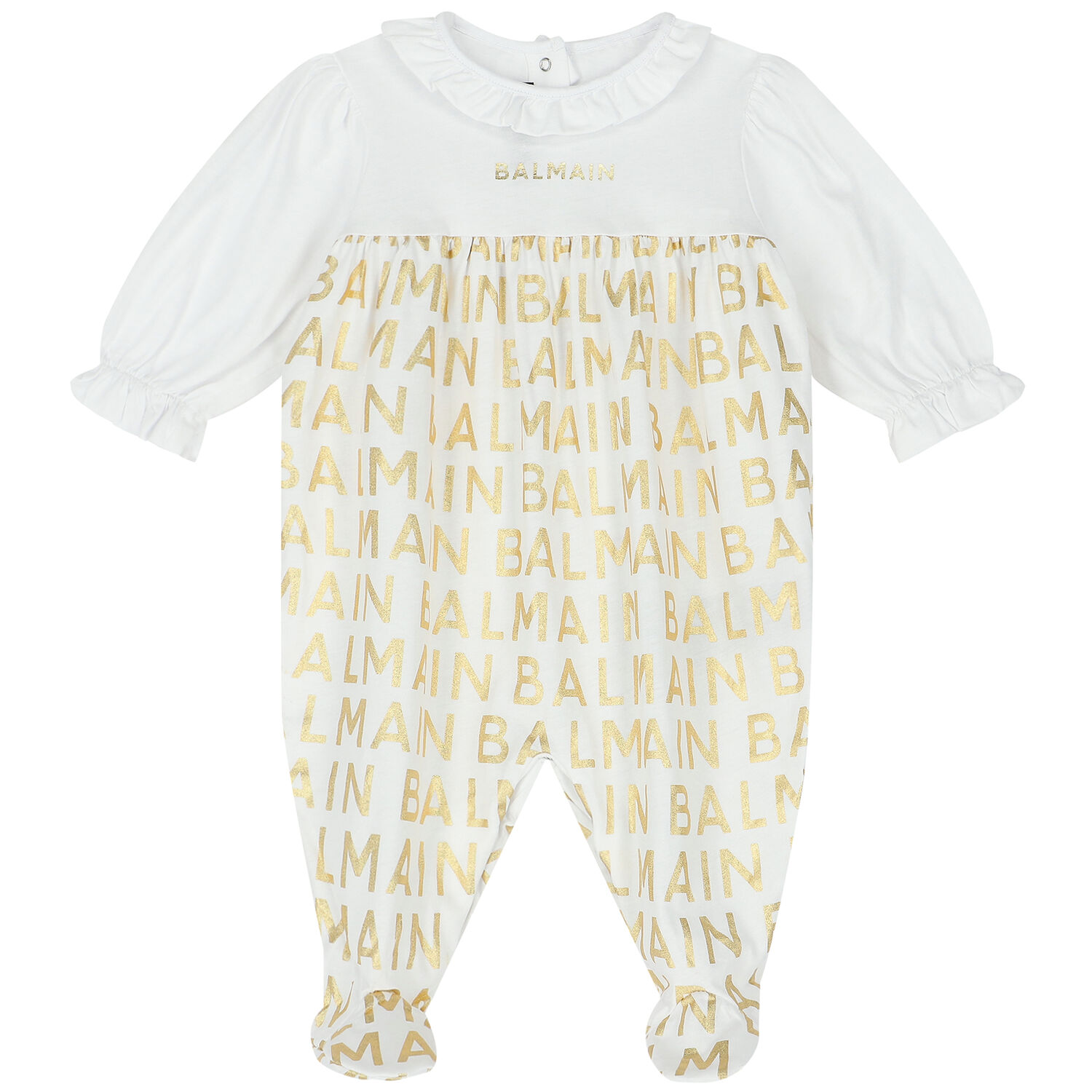 Baby Girls White & Gold Logo Babygrow Gift Set, 1, hi-res