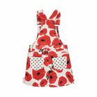 Girls Red & White Poppy Dungaree Set, 1, hi-res