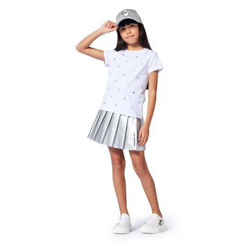 Girls Silver Choupette Cap