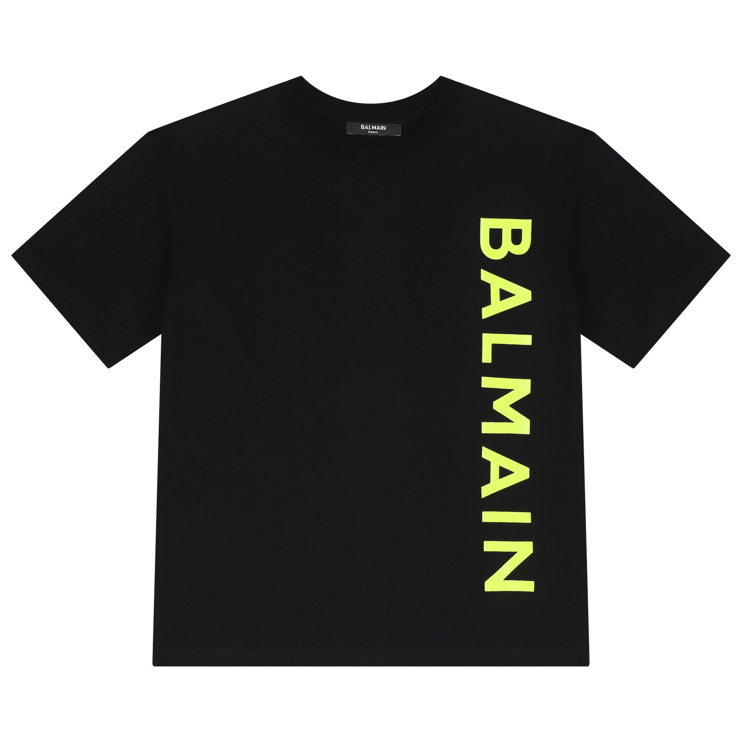 Black & Neon Yellow Logo T-Shirt, 1, hi-res image number null