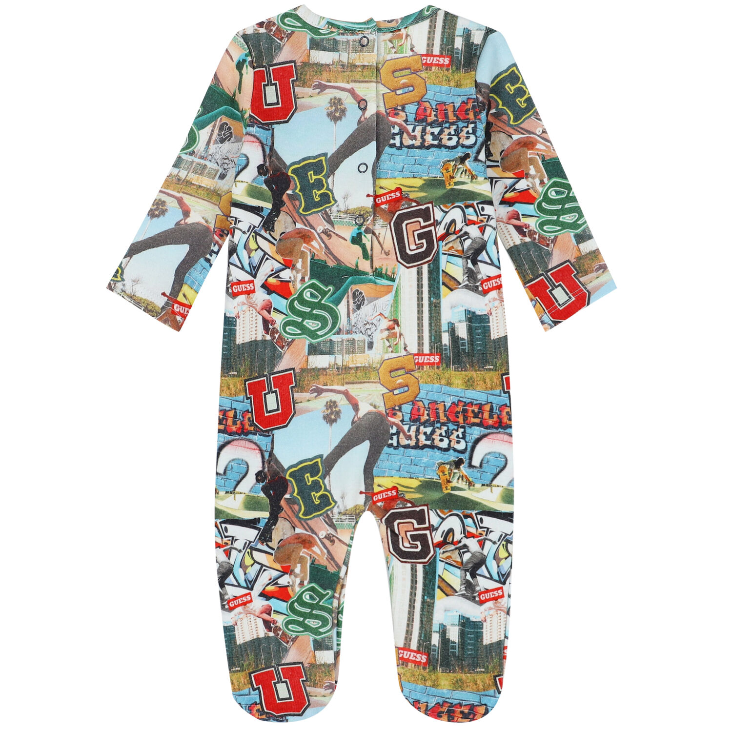 Baby Boys Multi-Colored Logo Babygrow, 1, hi-res