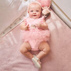 Baby Girls Pink Tulle Bodysuit & Headband Set, 1, hi-res