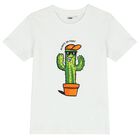 Boys White & Navy Blue Cactus Shorts Set, 1, hi-res