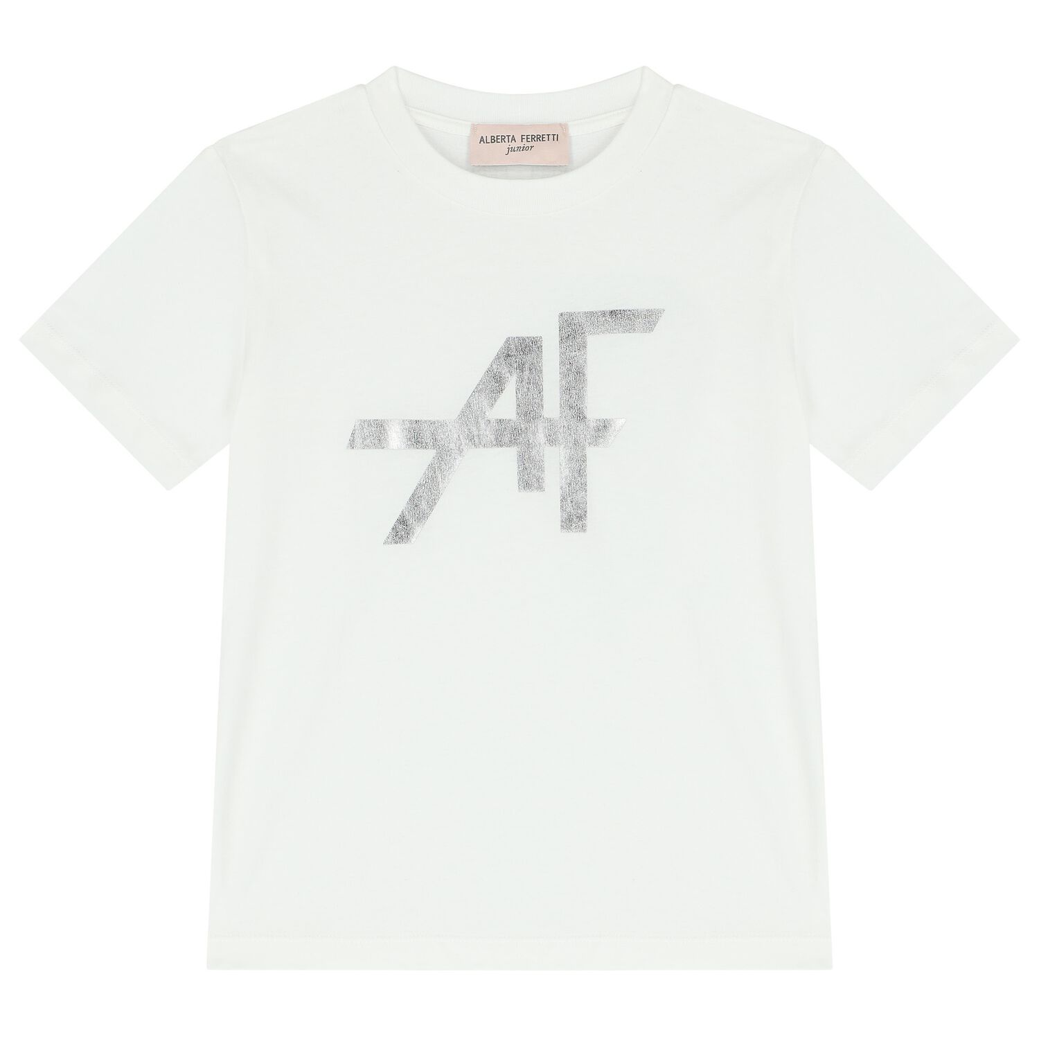 Girls White Logo T-Shirt, 2, hi-res image number null