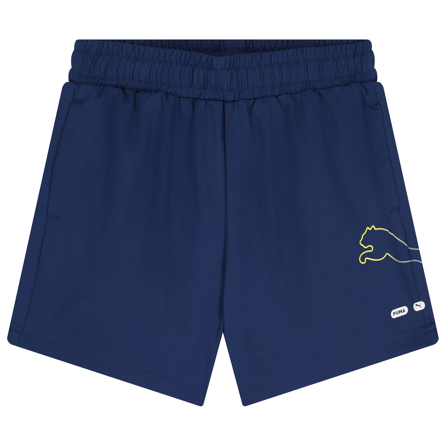 Boys Blue Logo Shorts, 1, hi-res
