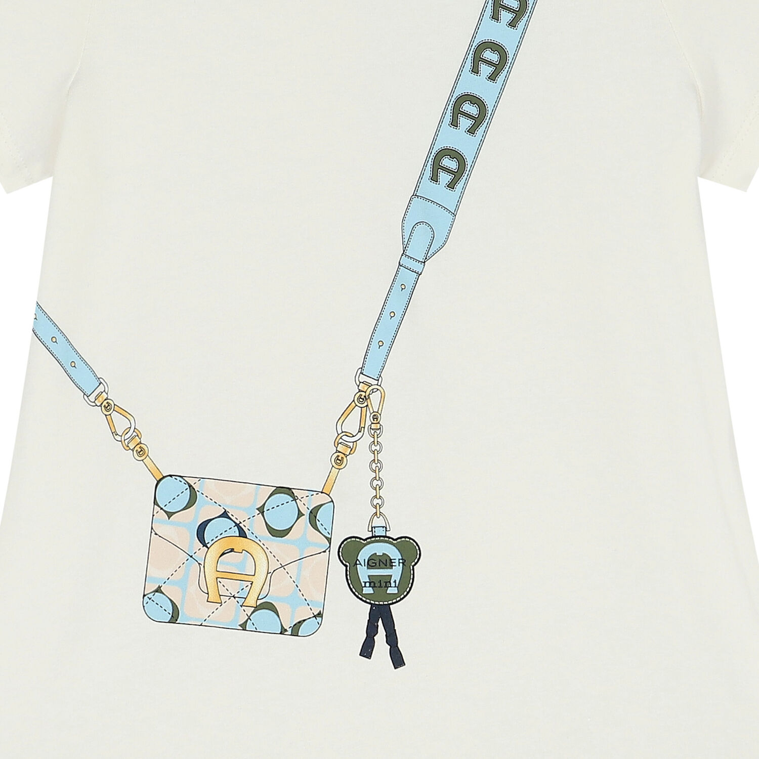 Girls Ivory Logo Bag Dress, 1, hi-res