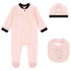 Baby Girls Pink Choupette Babygrow Gift Set, 1, hi-res