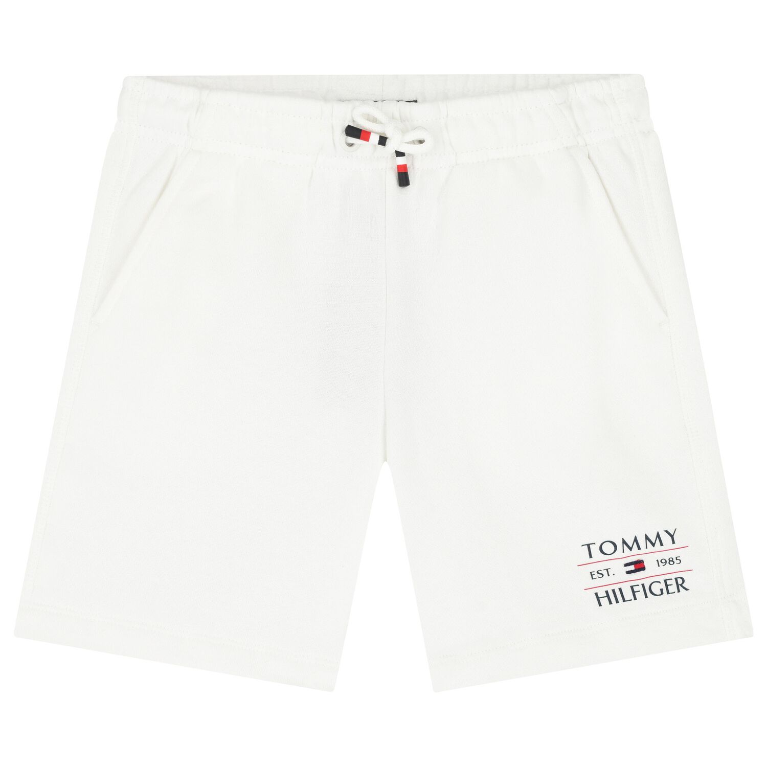 Boys White Logo Shorts, 4, hi-res image number null
