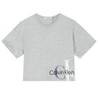 Girls Grey Logo T-Shirt, 1, hi-res