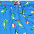 Boys Blue Crocodile Swim Shorts, 1, hi-res