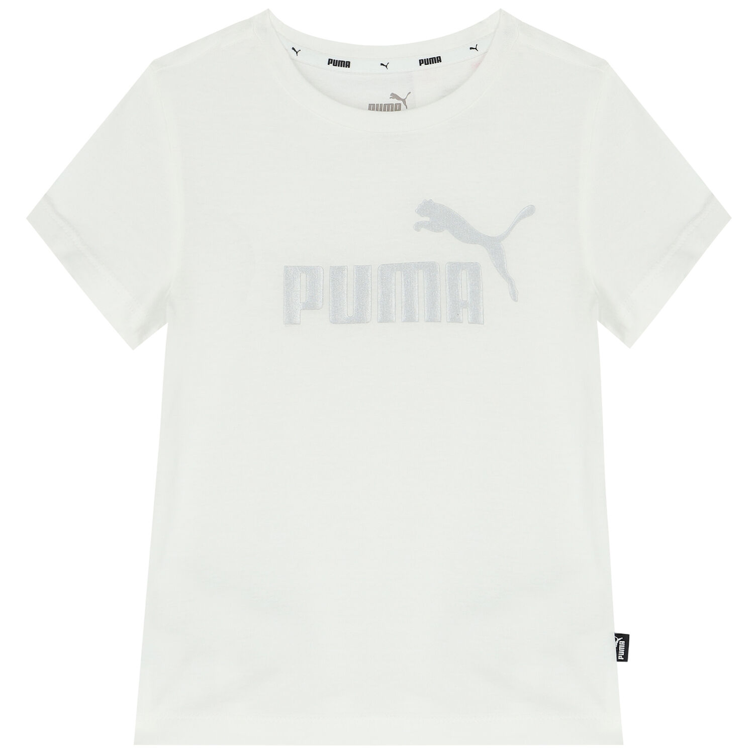 Girls White Logo T-Shirt, 1, hi-res image number null