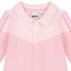 Baby Girls Pink Logo Babygrow, 1, hi-res