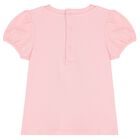 Younger Girls Pink Teddy Bear Logo Shorts Set, 1, hi-res