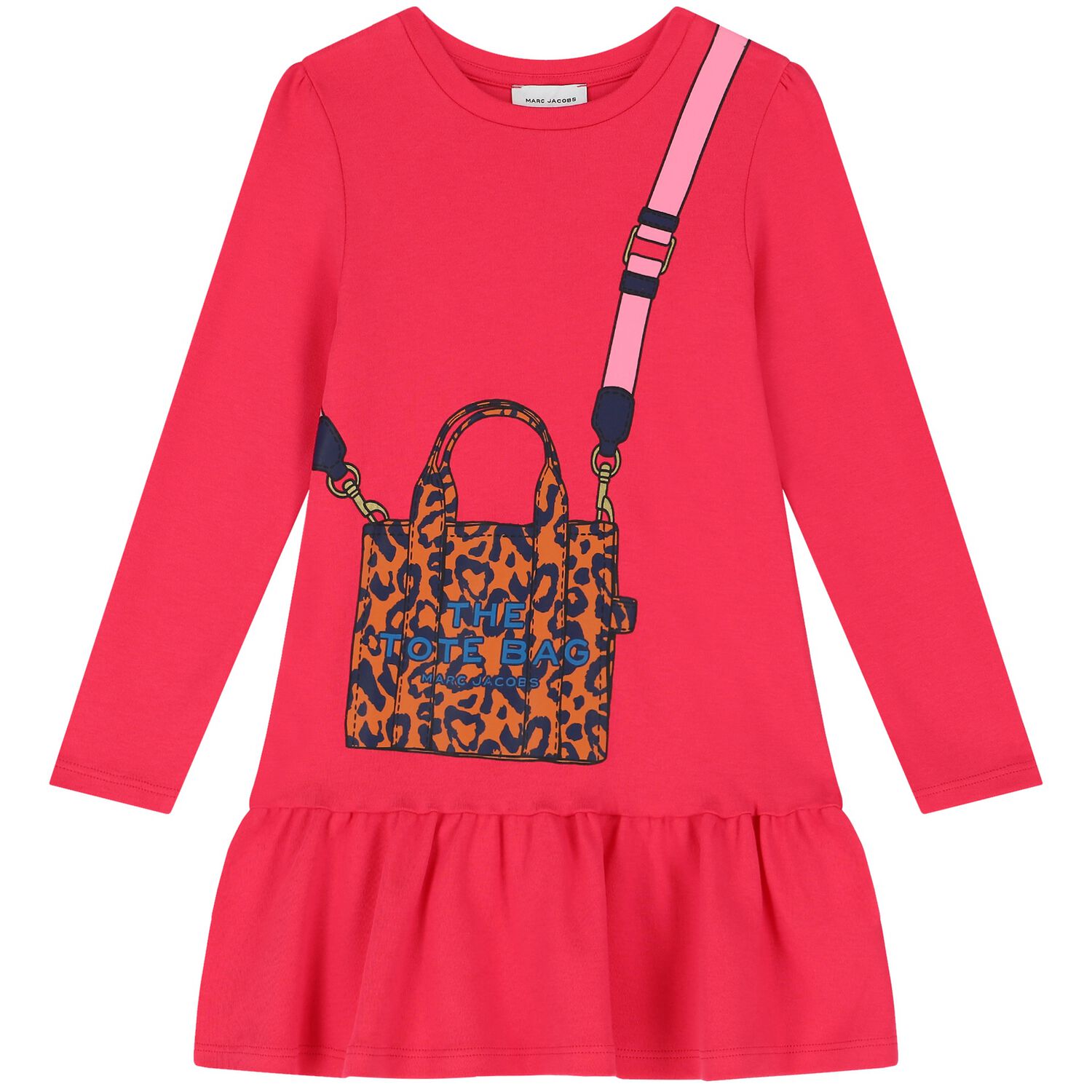 Girls Pink Logo Bag Dress, 1, hi-res