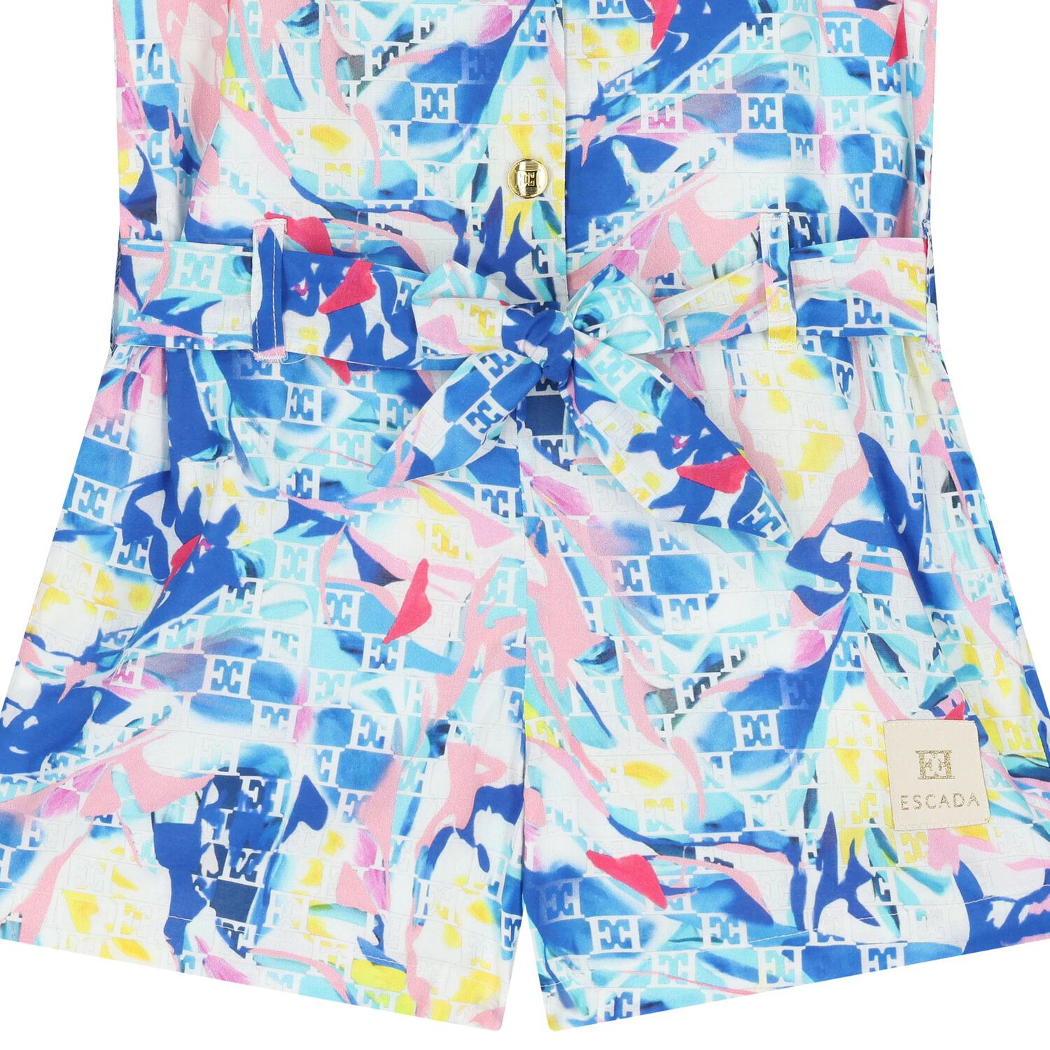 Girls Multi-Coloured Logo Playsuit, 1, hi-res image number null