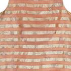 Girls Beige & Gold Striped Dress, 1, hi-res
