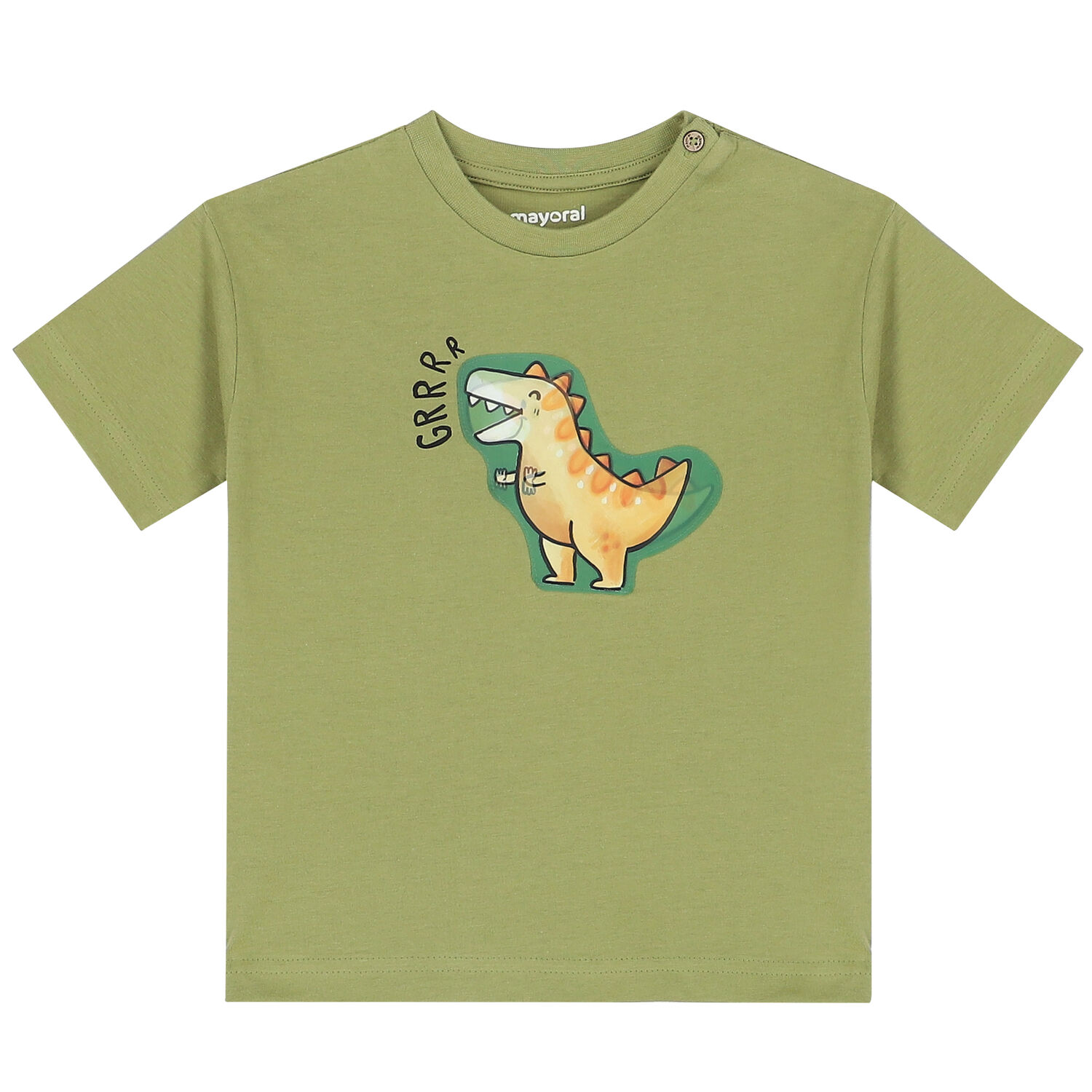 Younger Boys Green Dinosaur Holographic T-Shirt, 1, hi-res image number null