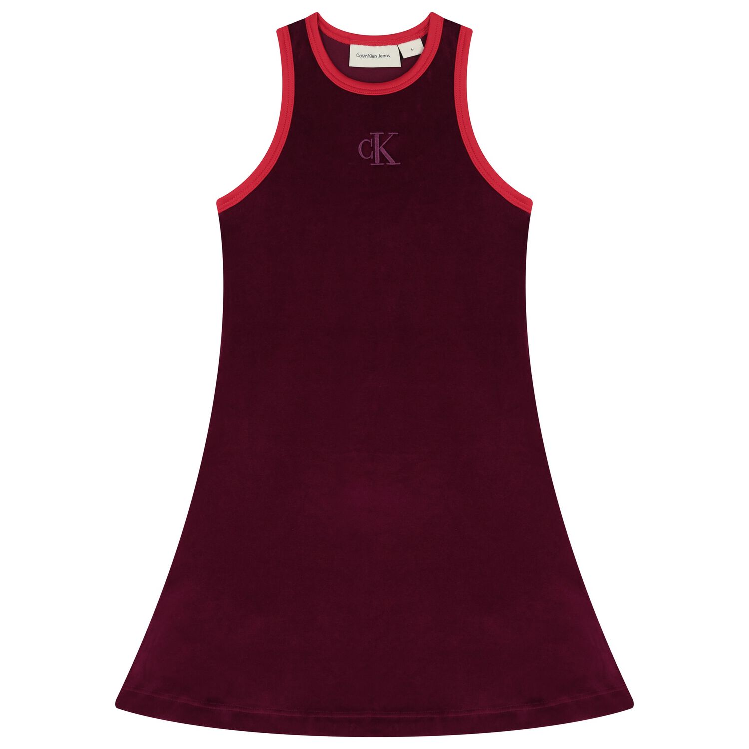 Girls Burgundy Logo Dress, 1, hi-res