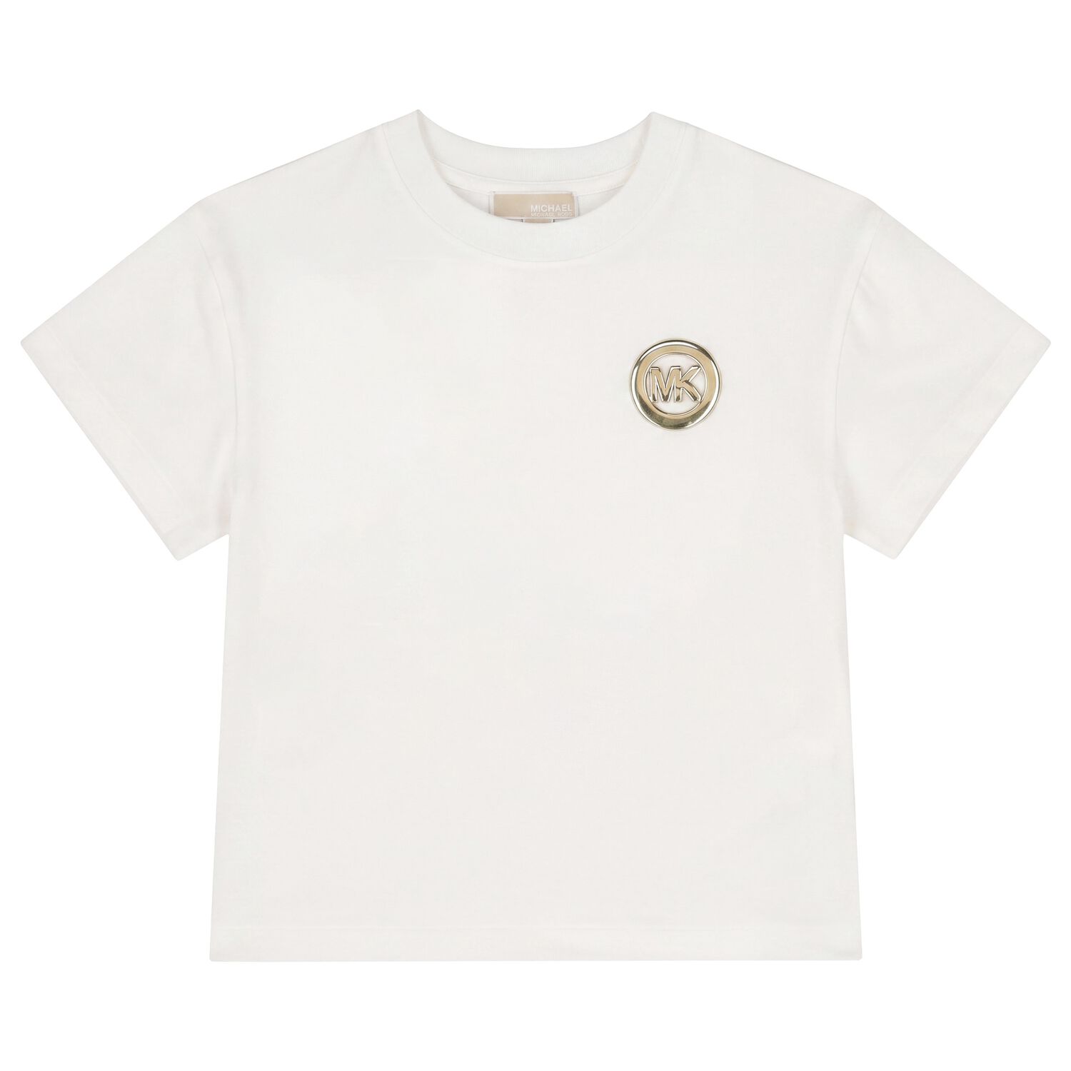 Girls Mini Me Ivory Logo T-Shirt, 1, hi-res