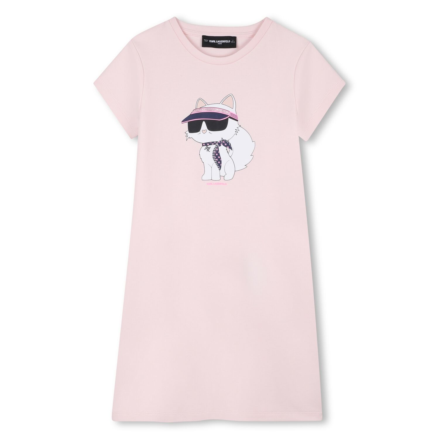 Girls Pink Choupette T-Shirt Dress, 2, hi-res