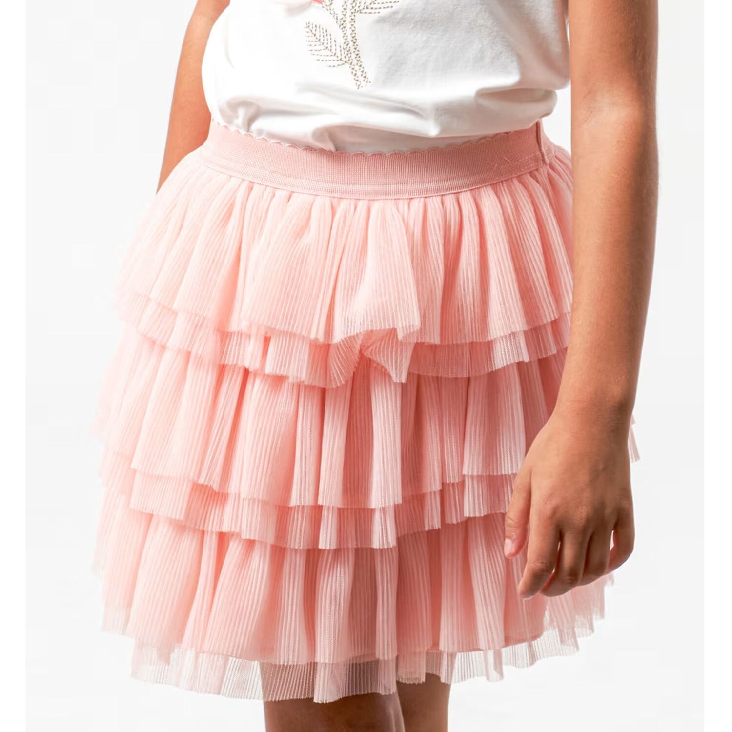 Girls Pink Tulle Skirt, 1, hi-res