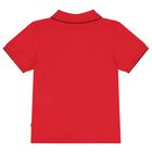 Younger Boys Red Logo Polo Shirt, 2, hi-res