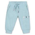 Younger Boys Blue Logo Joggers, 1, hi-res