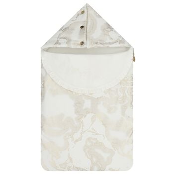 Baby Girls White & Gold Geo Map Nest