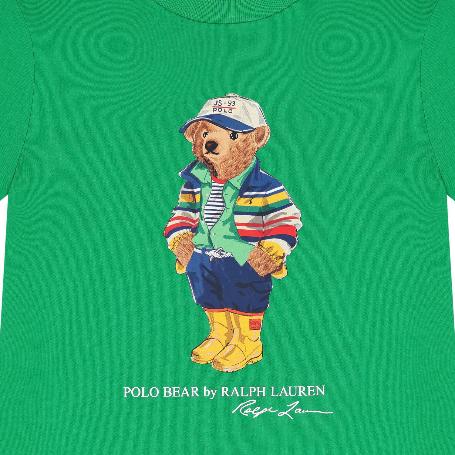 Boys Green Logo Polo Bear T-Shirt, 1, hi-res image number null