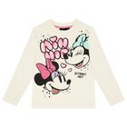 Girls Ivory Logo Disney Long Sleeve Top, 1, hi-res