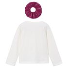 Girls Ivory Long Sleeve Top Set, 2, hi-res