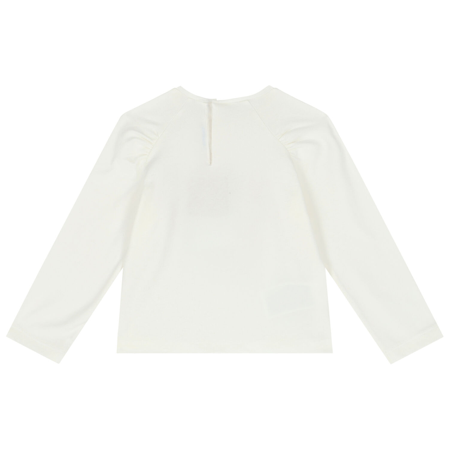 Younger Girls Ivory Long Sleeve Top, 2, hi-res image number null