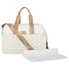 White & Gold Logo Baby Changing Bag, 2, hi-res