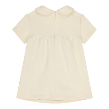 Baby Girls Beige Web Stripe Dress