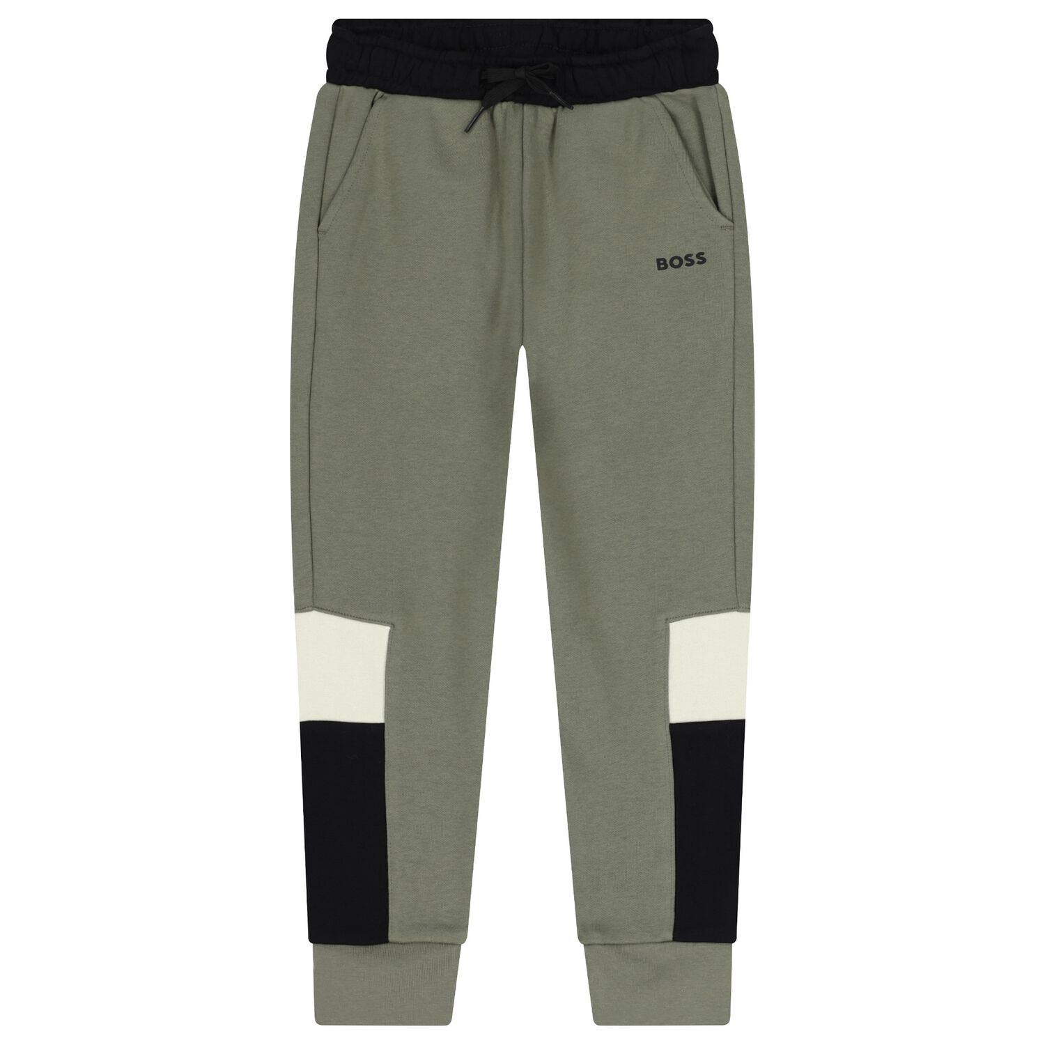 Boys Green Logo Joggers, 2, hi-res