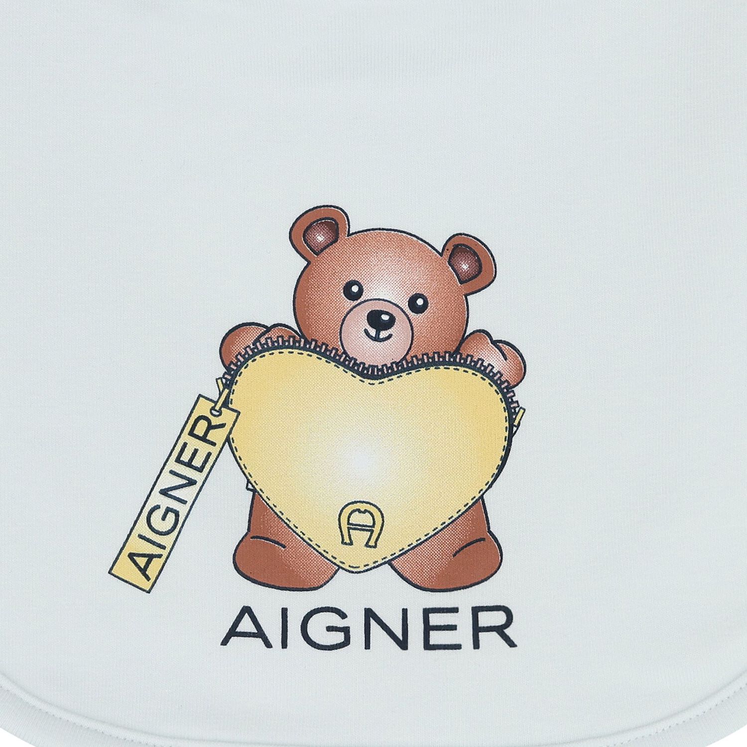 Baby Boys Blue Teddy Bear Logo Bib, 2, hi-res