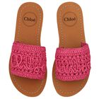 Girls Mini Me Pink & Beige Logo Sliders, 1, hi-res