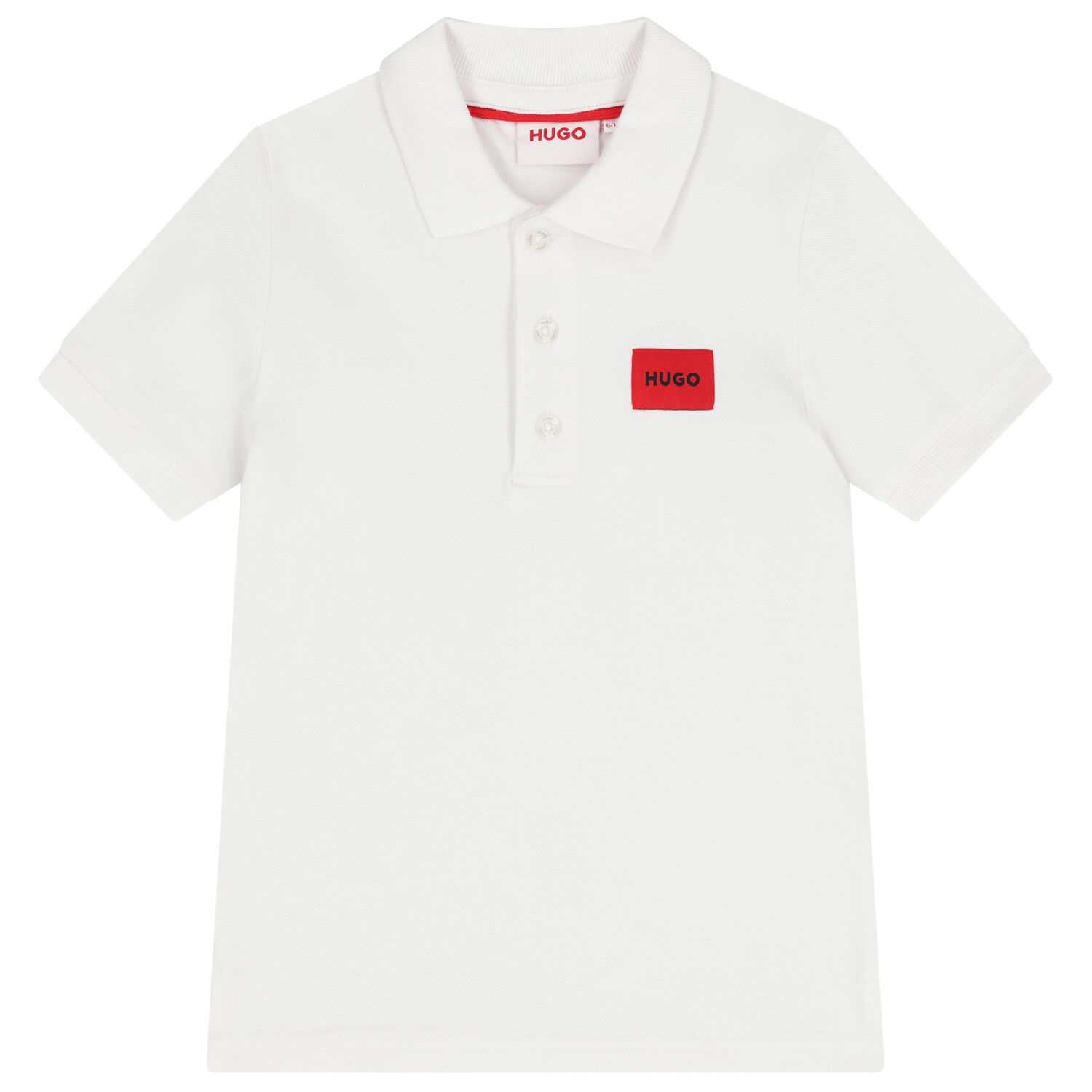 Boys Mini Me White Logo Polo Shirt, 2, hi-res