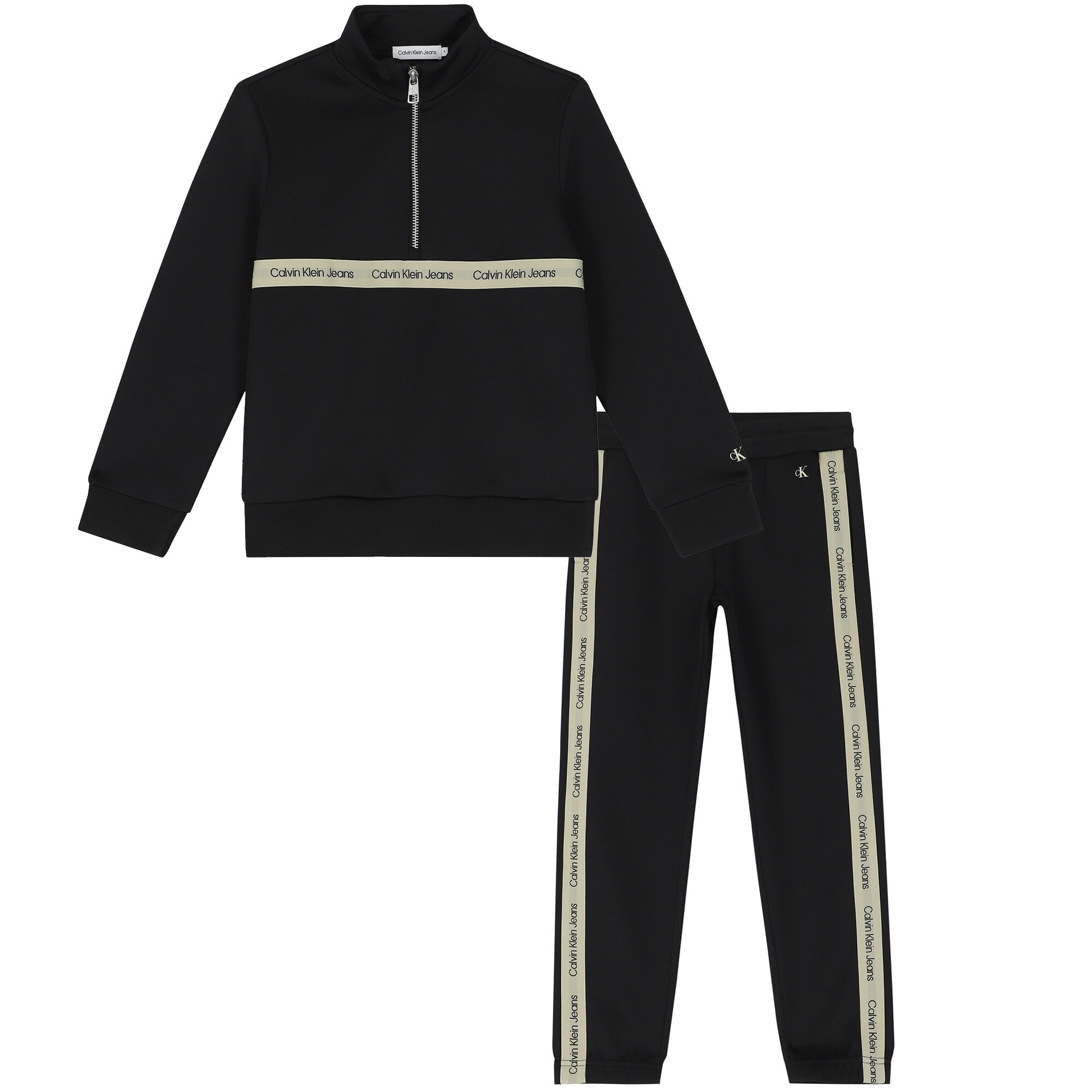 Calvin klein tracksuit black sales