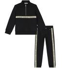 Boys Black Logo Tracksuit, 1, hi-res